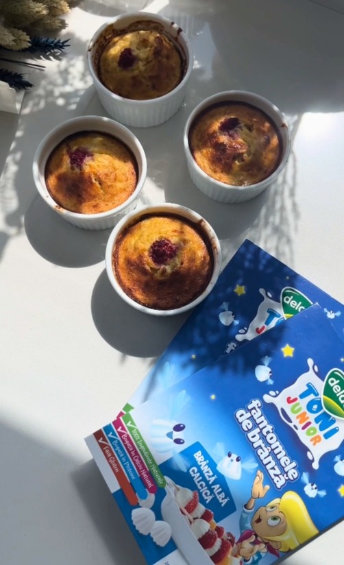 brioșe pentru copii cu brânză calcică Delaco Junior