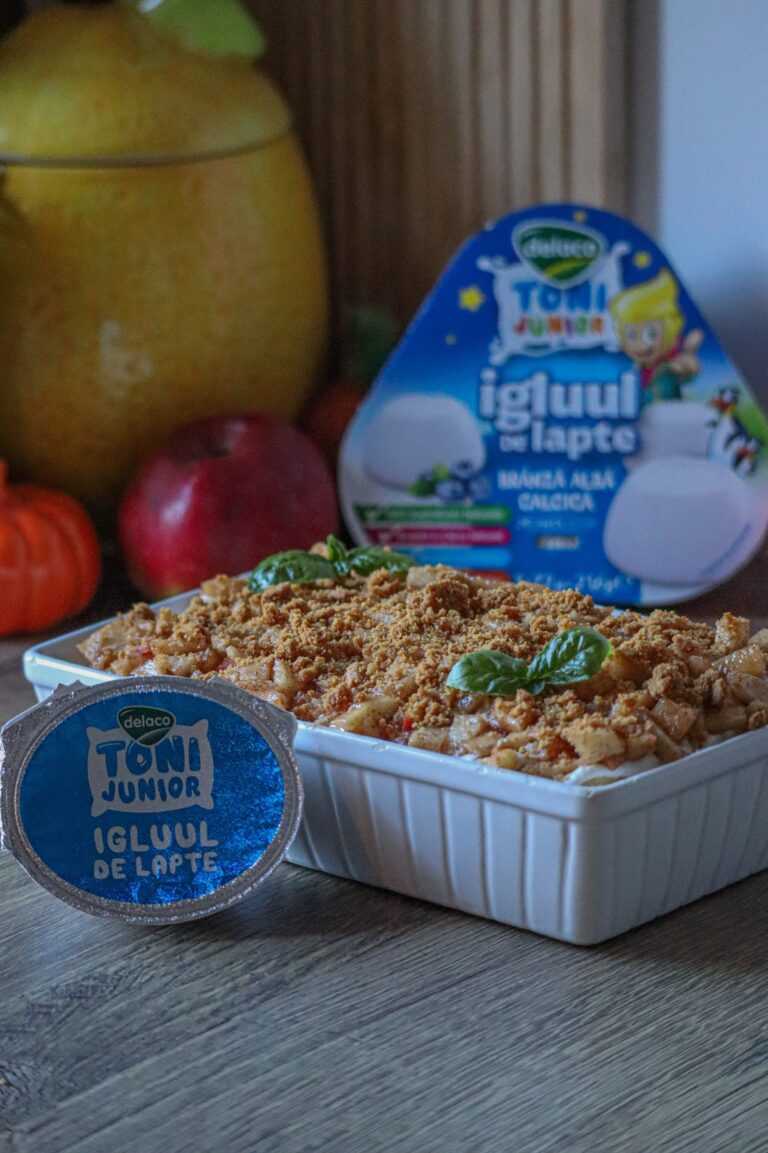 desert de toamnă cu mere și cremă din Brânză Calcică Igluul de lapte